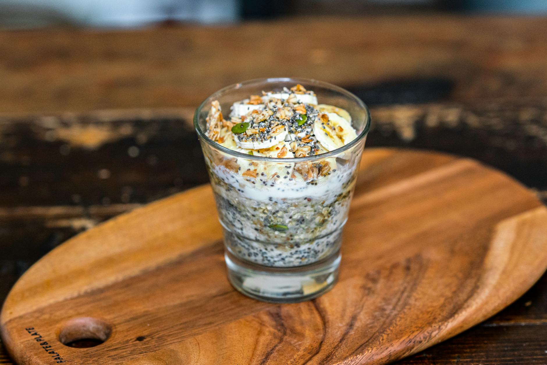 Warm Chia–Prune Yogurt Cup