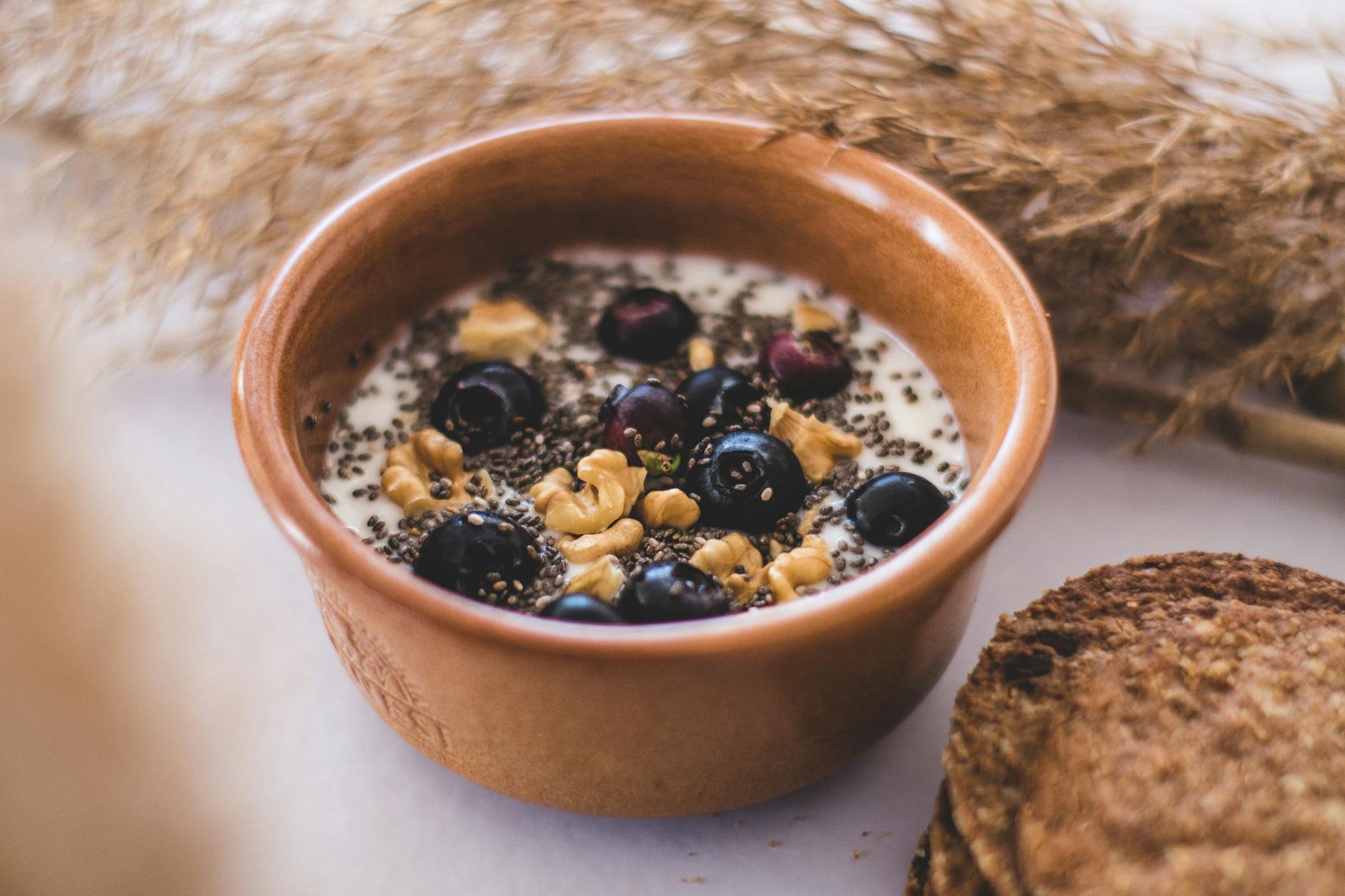 Warm Chia-Oat Yogurt Bowl for Regularity